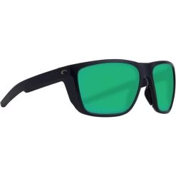 Costa Del Mar Ferg Matte Black Frame - 580P - Green Mirror Lens