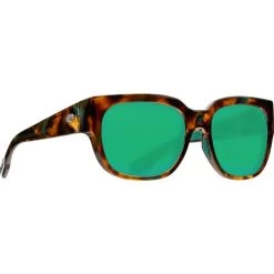 Costa Del Mar Waterwoman Shny Plm Tort Frame 580P - Green MIrror Lens